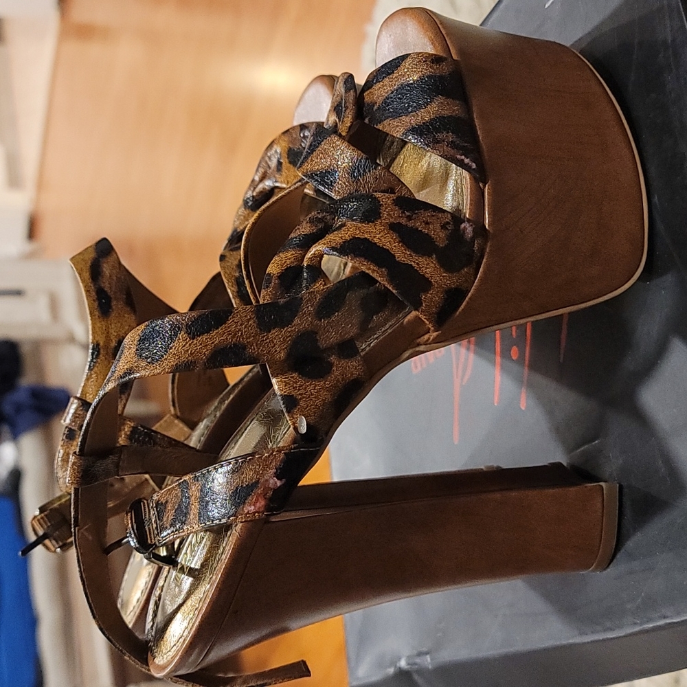 Wild Pair Leopard Platform Heels